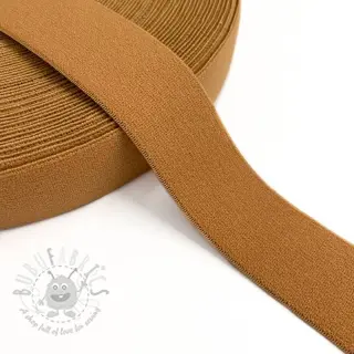 Sileä kuminauha 3 cm cognac