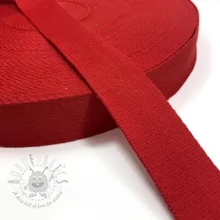 Puuvillahihnanauha 4 cm red