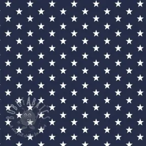 Puuvillakangas Petit stars navy