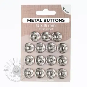Painonappi METAL 16 mm silver