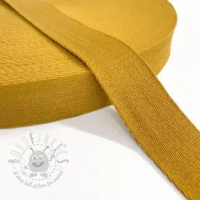 Puuvillahihnanauha 4 cm ochre
