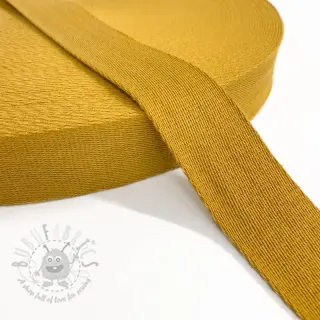Puuvillahihnanauha 4 cm ochre