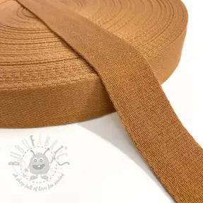 Puuvillahihnanauha 4 cm cognac
