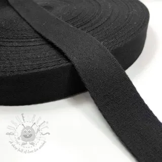 Puuvillahihnanauha 4 cm black