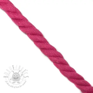 Puuvillanyöri kierretty 2,5 cm fuchsia