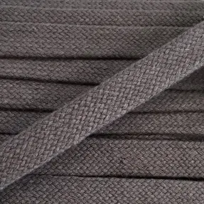 Bavlnená šnúra plochá 15 mm dark grey
