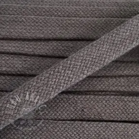 Puuvillanyöri litteä 15 mm dark grey