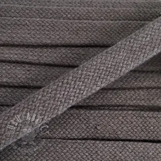 Puuvillanyöri litteä 15 mm dark grey