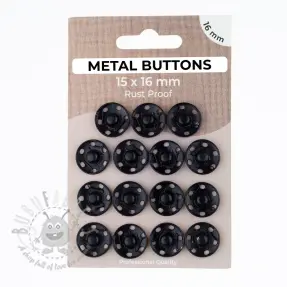 Painonappi METAL 16 mm black