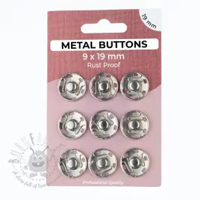 Painonappi METAL 19 mm silver