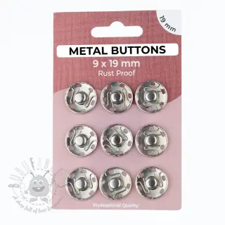 Painonappi METAL 19 mm silver