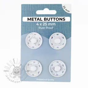 Painonappi METAL 25 mm off white