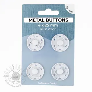 Painonappi METAL 25 mm off white