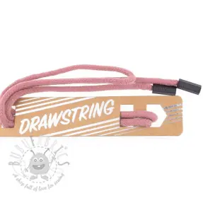 Nyöri huppuun päätykappaleilla 115 cm HEAD1 old pink