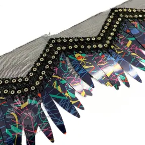 Punosnauha tylliin Burlesque zigzag multicolour