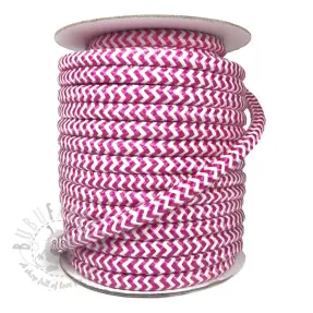 Polyesterinyöri punottu ZIG ZAG fuchsia