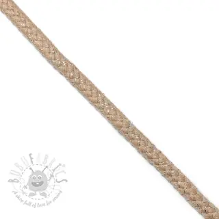 Lurex-nyöri 10 mm beige