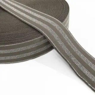 Guma hladká 4 cm LUREX SILVER taupe
