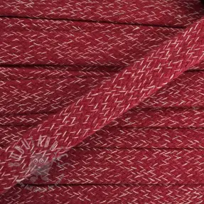 Puuvillanyöri litteä 15 mm melange red