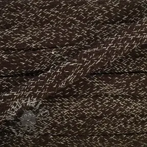 Puuvillanyöri litteä 15 mm melange choco