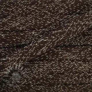 Puuvillanyöri litteä 15 mm melange choco