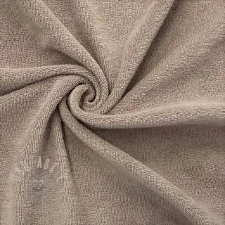 Joustava froteekangas taupe