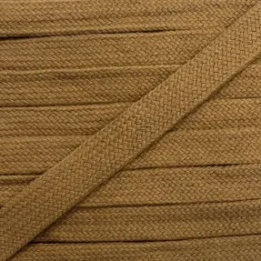 Bavlnená šnúra plochá 13 mm brown