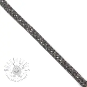 Lurex-nyöri 10 mm dark grey