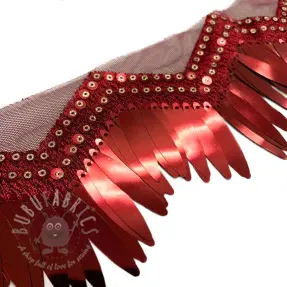Punosnauha tylliin Burlesque zigzag bordeaux