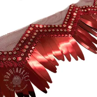 Punosnauha tylliin Burlesque zigzag bordeaux