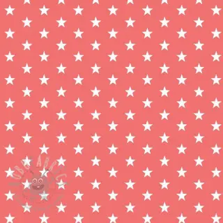 Puuvillakangas Petit stars coral