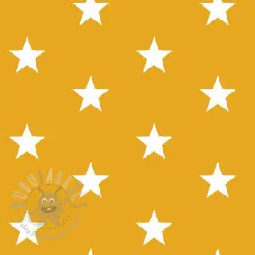Puuvillakangas Stars yellow