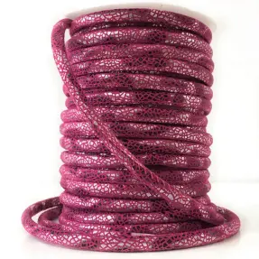 Semišová šnúra Glitter fuchsia