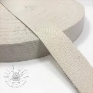 Puuvillahihnanauha 4 cm off white