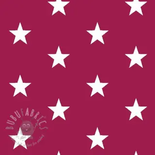 Puuvillakangas Stars cerise