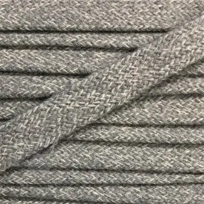 Puuvillanyöri litteä 13 mm melír vaaleanharmaa
