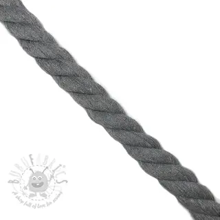 Puuvillanyöri kierretty 2,5 cm light grey