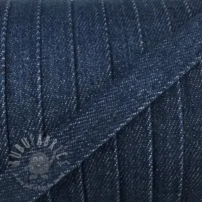 Puuvillanyöri litteä 15 mm Denim petrol