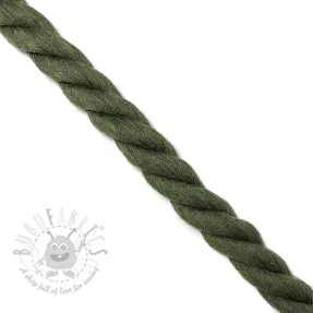 Puuvillanyöri kierretty 2,5 cm army