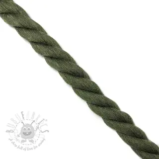 Puuvillanyöri kierretty 2,5 cm army