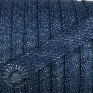 Puuvillanyöri litteä 15 mm Denim blue