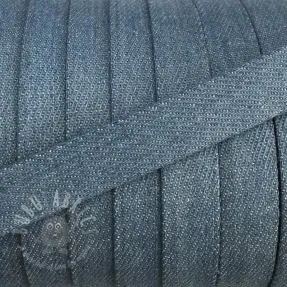 Puuvillanyöri litteä 15 mm Denim baby blue