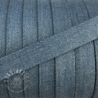 Puuvillanyöri litteä 15 mm Denim baby blue