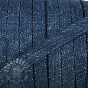 Puuvillanyöri litteä 10 mm Denim blue