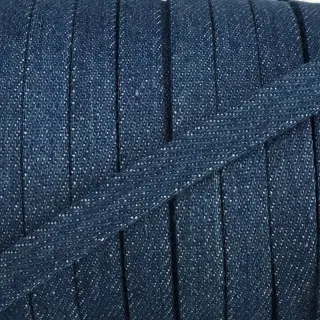 Bavlnená šnúra plochá 10 mm Denim blue