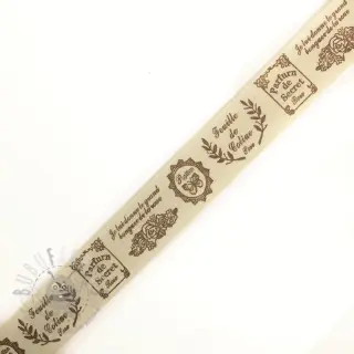 Puuvillanauha Stamps brown