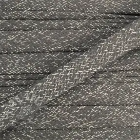 Puuvillanyöri litteä 15 mm melange grey