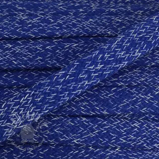 Puuvillanyöri litteä 15 mm melange cobalt