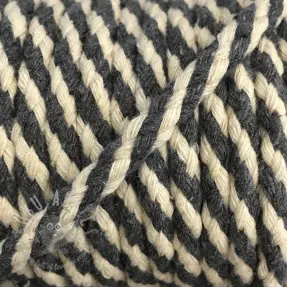 Puuvillanyöri 5 mm grey ecru