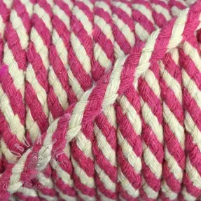 Puuvillanyöri 5 mm fuchsia ecru